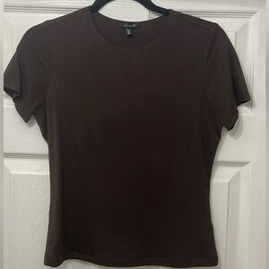 Dynamite Chocolate Brown Short Sleeve Tee